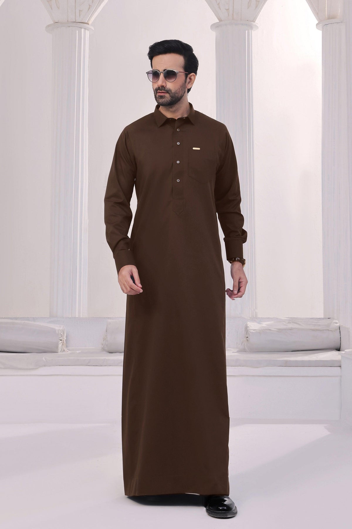 Saudi Shirt Collar Thobe – Exude elegance - Ainsunnah