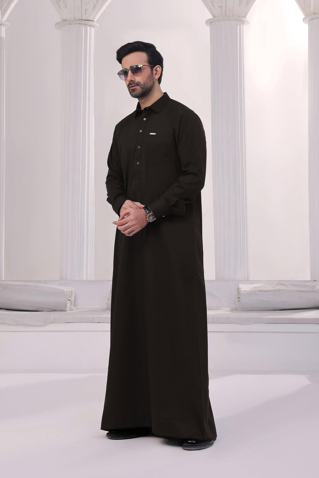 Saudi Shirt Collar Thobe – Exude elegance - Ainsunnah