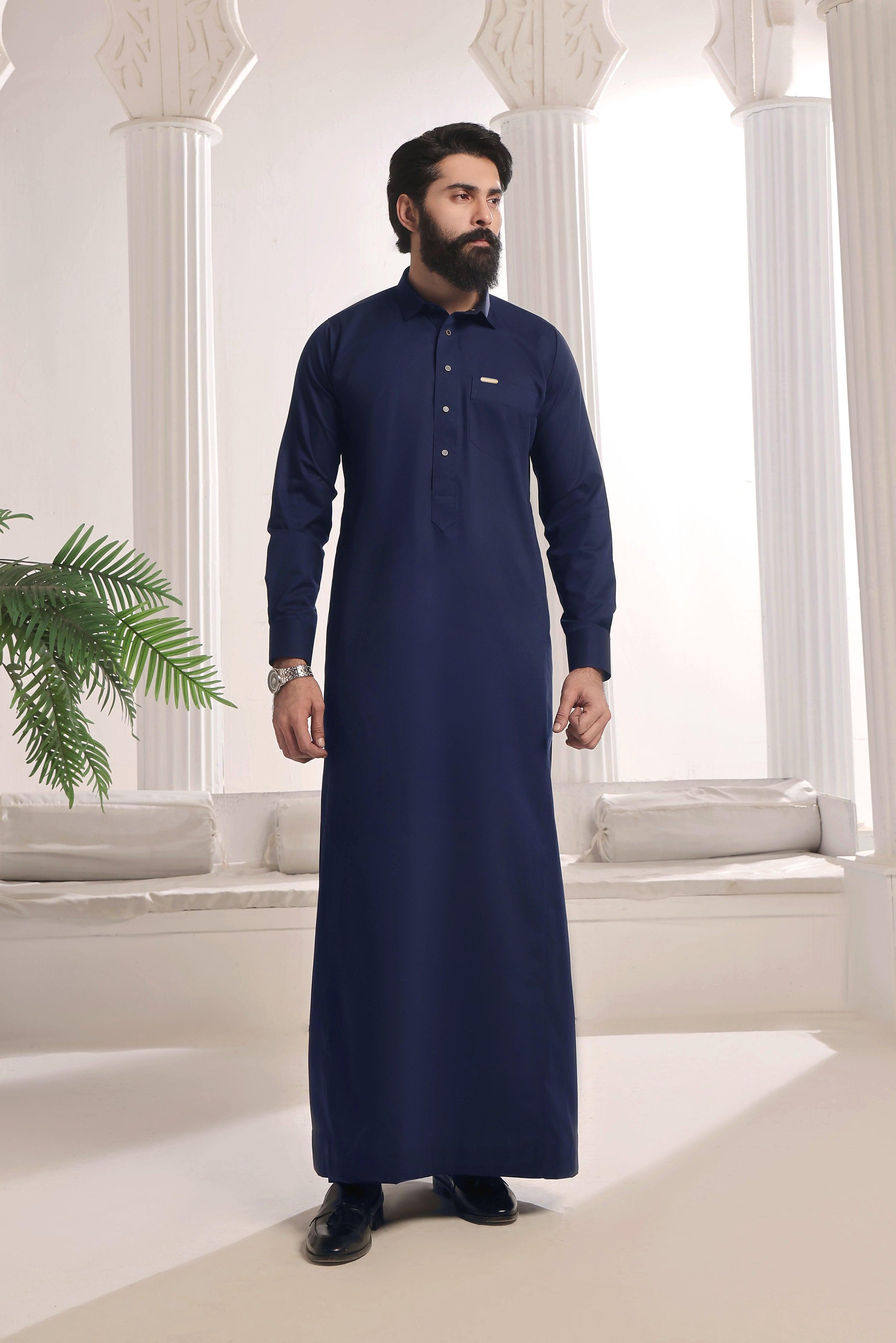 Saudi Shirt Collar Thobe – Exude elegance - Ainsunnah