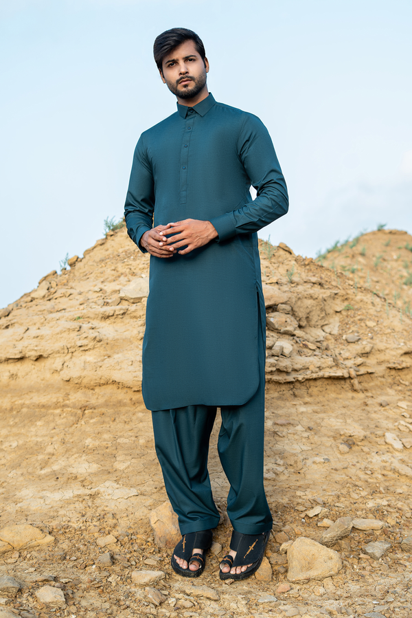Premium Blue Shalwar Kameez