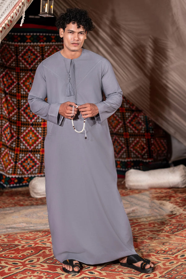 Silver Gray Omani Kandura