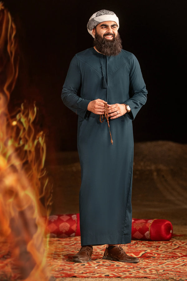 Dark Emerald Green Omani Kandura