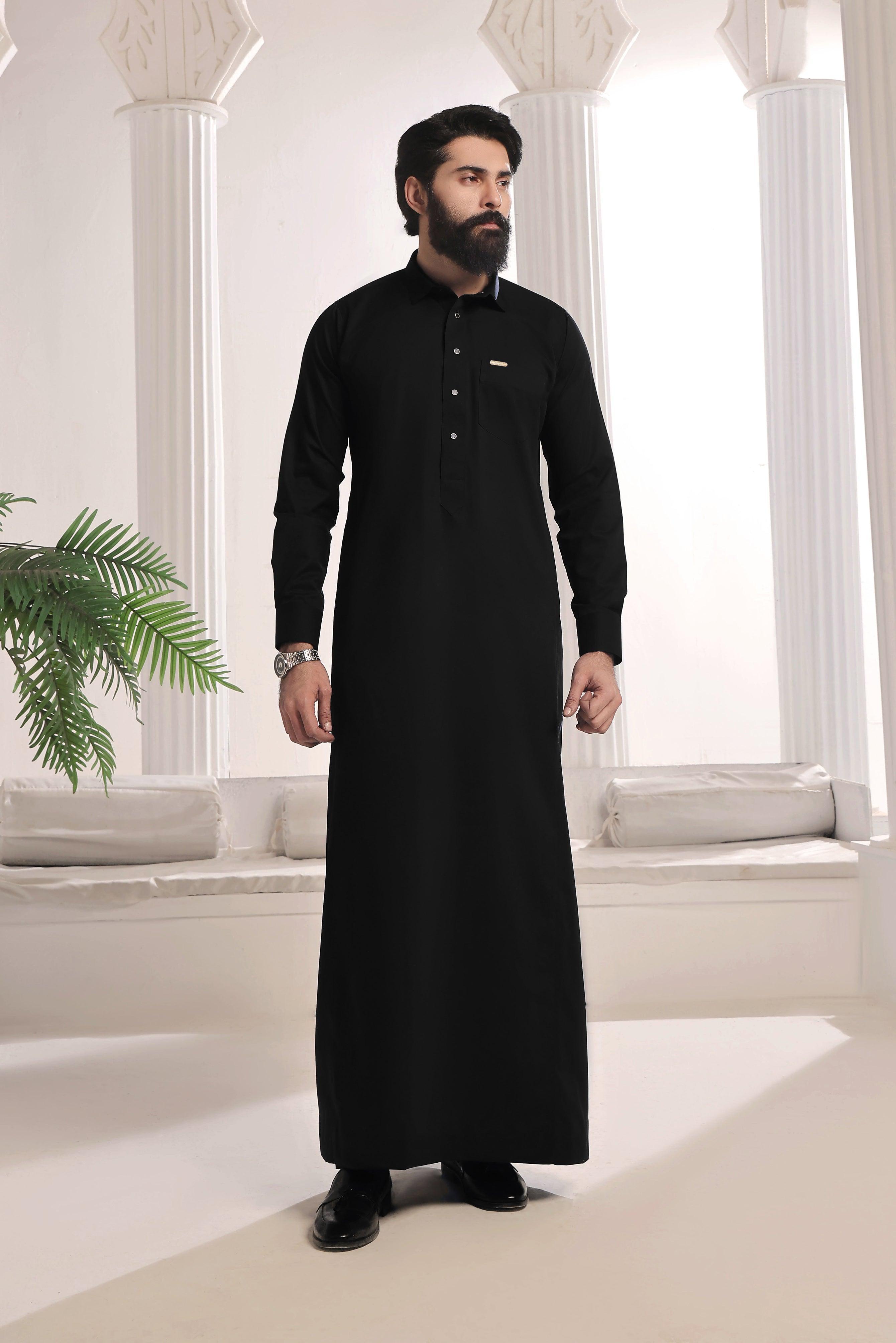 Saudi Shirt Collar Thobe – Exude elegance - Ainsunnah