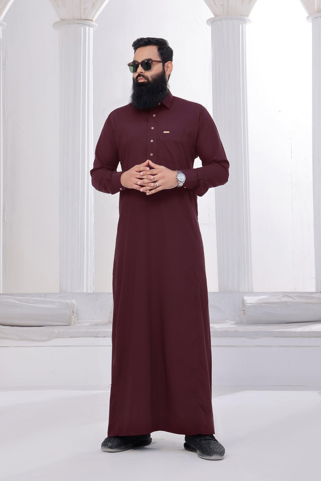 Saudi Shirt Collar Thobe – Exude elegance - Ainsunnah