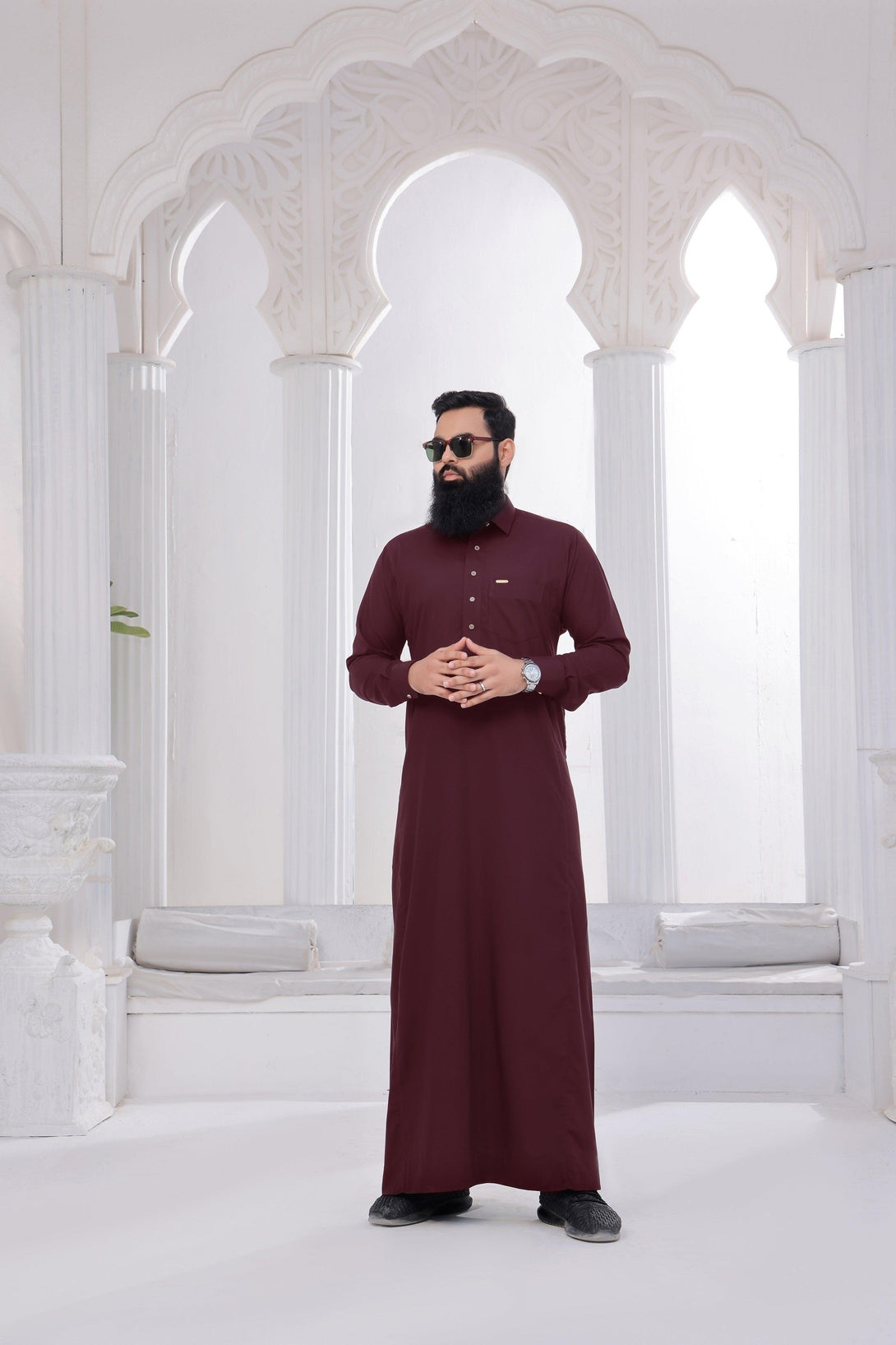 Saudi Shirt Collar Thobe – Exude elegance - Ainsunnah